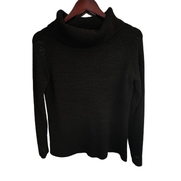 Josephine Chaus Women's Sm Black Knit Stretch Long Sleeves Cowl Neck Sweater Top - Picture 10 of 16